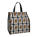 Queen Of Clubs Pattern Print Insulated Lunch Tote