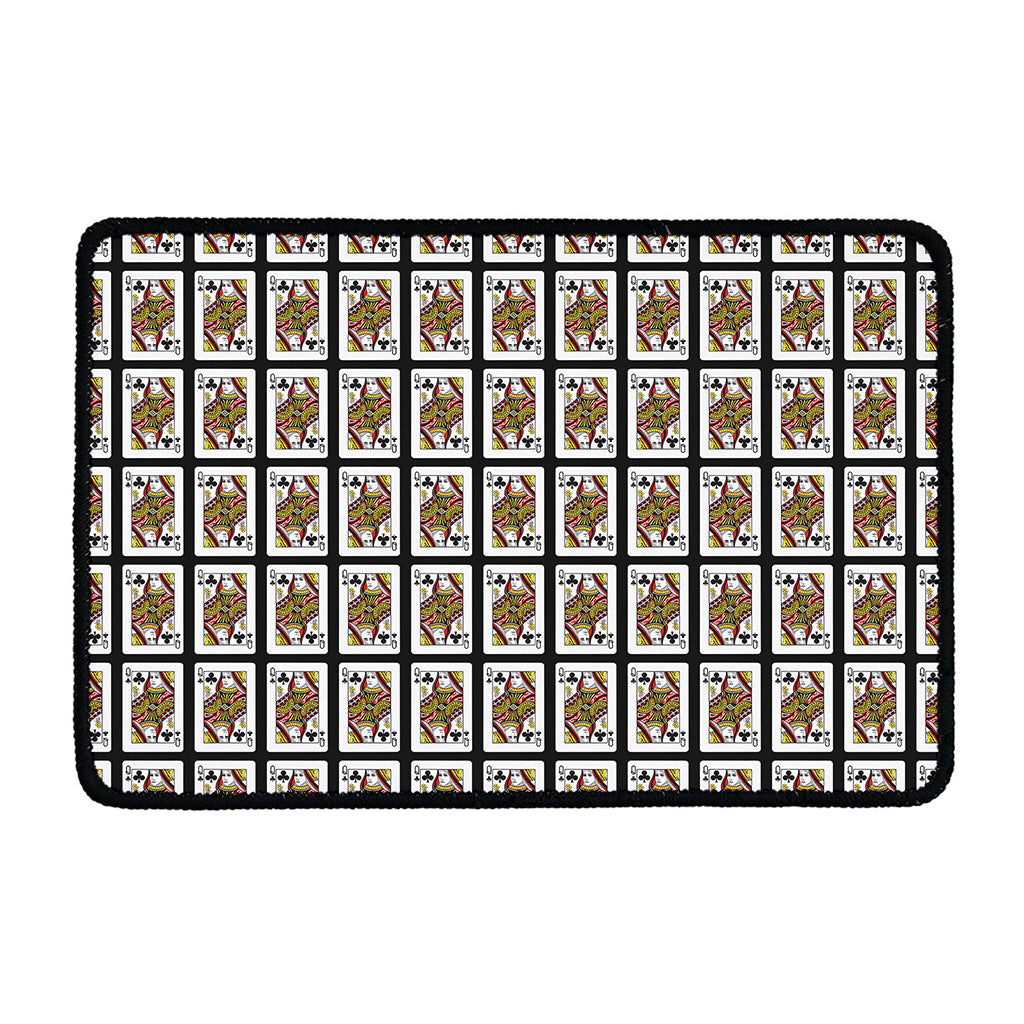 Queen Of Clubs Pattern Print Kitchen Mat