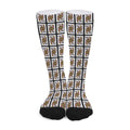 Queen Of Clubs Pattern Print Long Socks