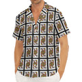 Queen Of Clubs Pattern Print Men's Deep V-Neck Shirt