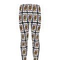 Queen Of Clubs Pattern Print Men's Leggings