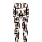 Queen Of Clubs Pattern Print Men's leggings