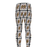 Queen Of Clubs Pattern Print Men's leggings