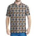 Queen Of Clubs Pattern Print Men's Polo Shirt