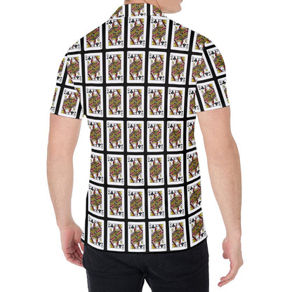Queen Of Clubs Pattern Print Men's Shirt