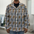 Queen Of Clubs Pattern Print Men's Shirt Jacket