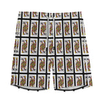 Queen Of Clubs Pattern Print Men's Sports Shorts