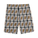 Queen Of Clubs Pattern Print Men's Sports Shorts
