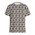 Queen Of Clubs Pattern Print Men's Athletic T-Shirt
