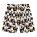 Queen Of Clubs Pattern Print Men's Swim Trunks