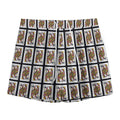 Queen Of Clubs Pattern Print Mesh Shorts