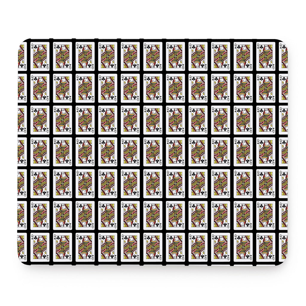 Queen Of Clubs Pattern Print Mouse Pad