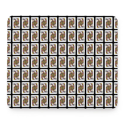 Queen Of Clubs Pattern Print Mouse Pad