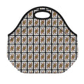 Queen Of Clubs Pattern Print Neoprene Lunch Bag