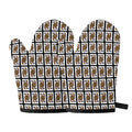 Queen Of Clubs Pattern Print Oven Mitts