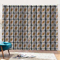 Queen Of Clubs Pattern Print Pencil Pleat Curtains
