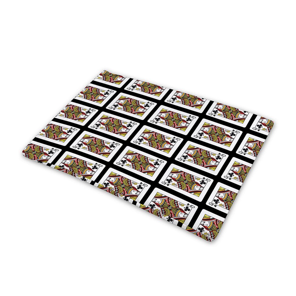 Queen Of Clubs Pattern Print Pet Cooling Mat Cover