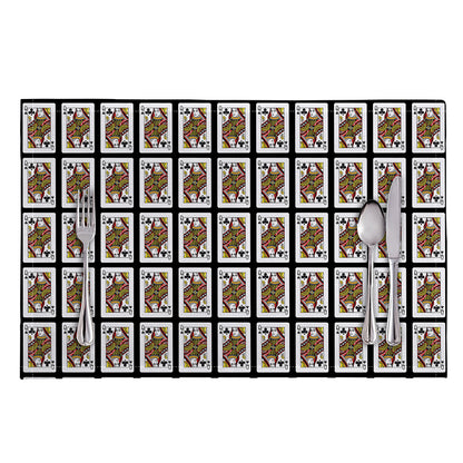 Queen Of Clubs Pattern Print Placemat