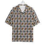 Queen Of Clubs Pattern Print Rayon Hawaiian Shirt