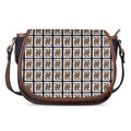 Queen Of Clubs Pattern Print Saddle Bag