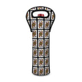 Queen Of Clubs Pattern Print Single Neoprene Wine Tote