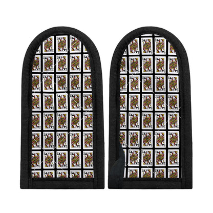Queen Of Clubs Pattern Print Skillet Handle Cover