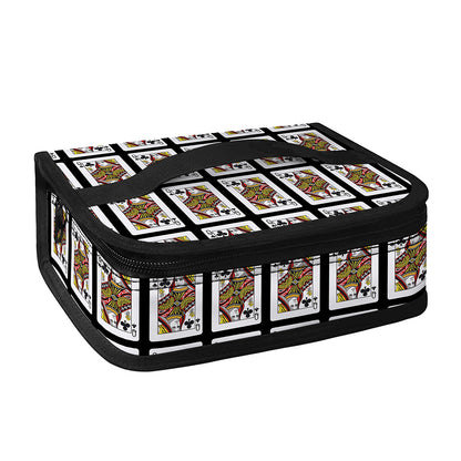 Queen Of Clubs Pattern Print Small Lunch Bag