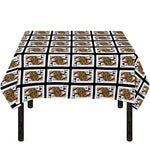 Queen Of Clubs Pattern Print Tablecloth