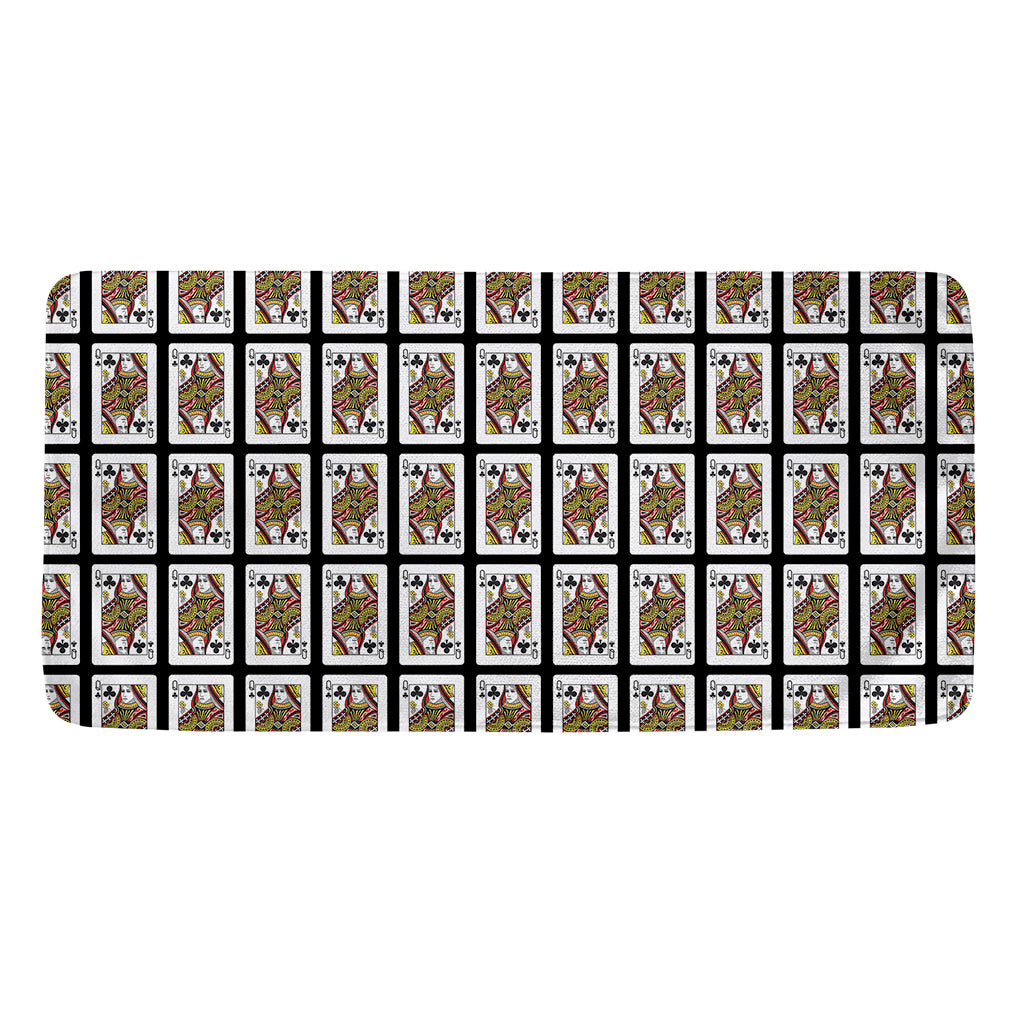 Queen Of Clubs Pattern Print Towel