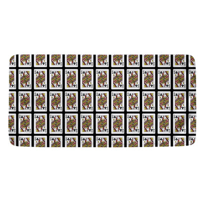 Queen Of Clubs Pattern Print Towel