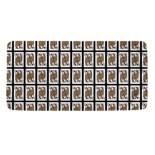 Queen Of Clubs Pattern Print Towel