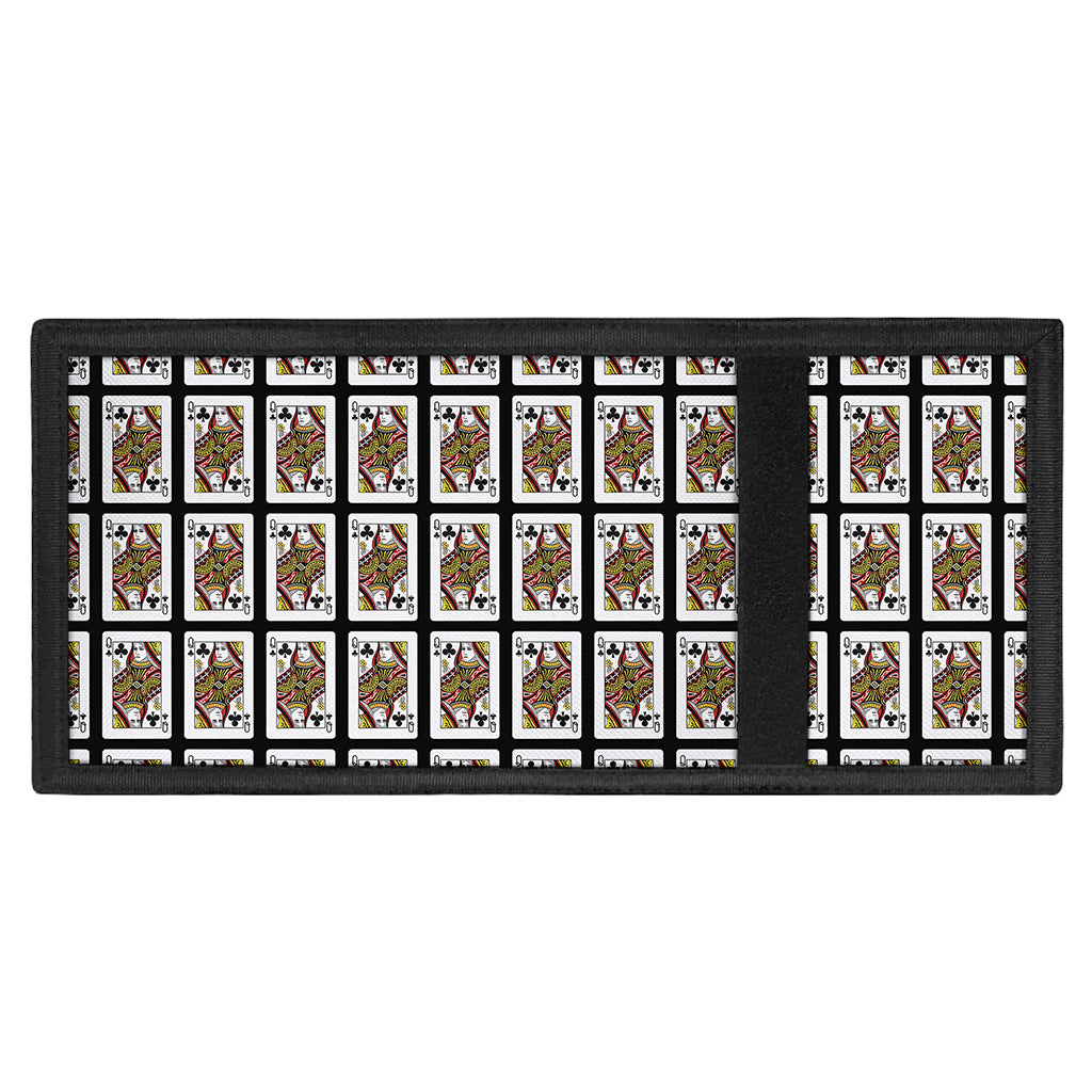 Queen Of Clubs Pattern Print Trifold Wallet