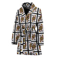 Queen Of Clubs Pattern Print Women's Bathrobe