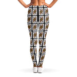 Queen Of Clubs Pattern Print Women's Leggings