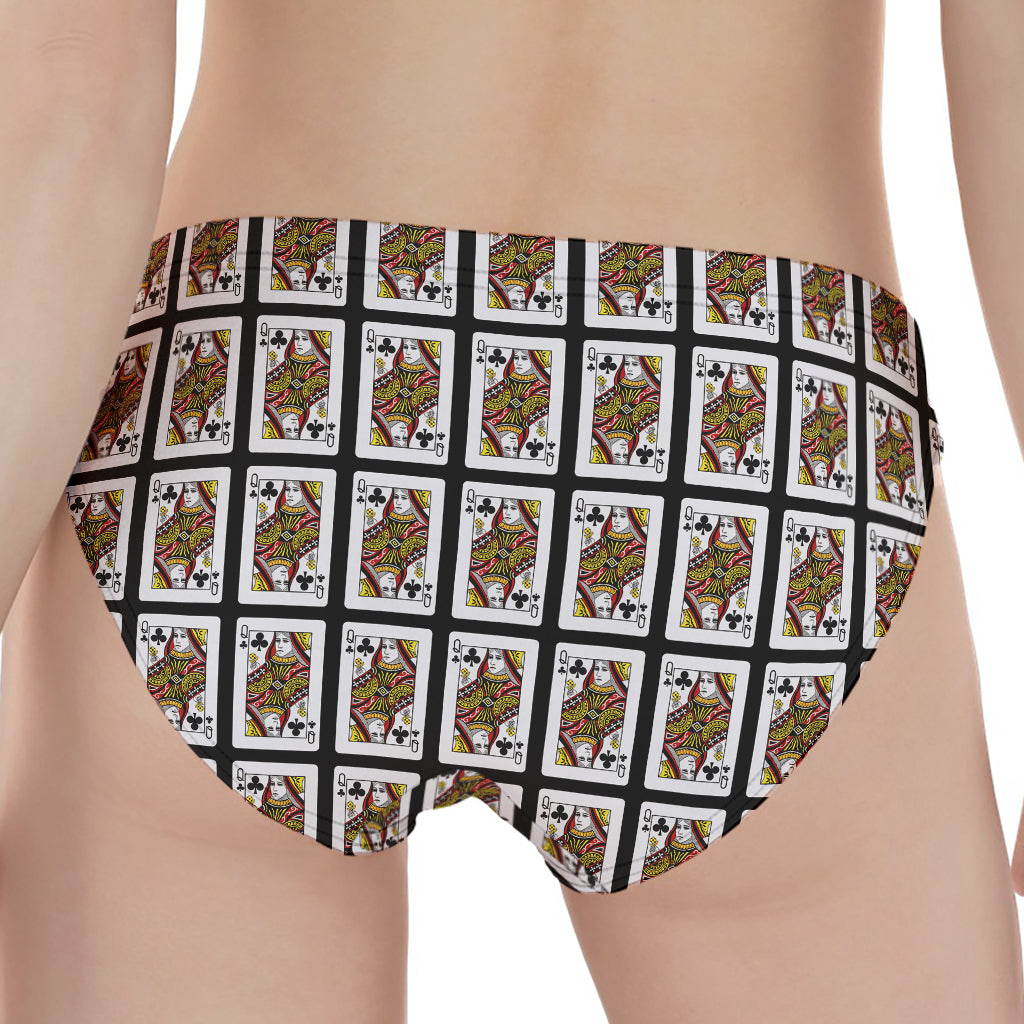 Queen Of Clubs Pattern Print Women's Panties