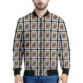 Queen Of Clubs Pattern Print Men's Bomber Jacket