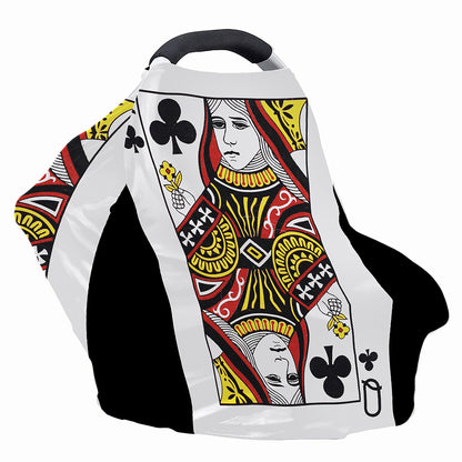 Queen Of Clubs Playing Card Print Baby Seat Cover