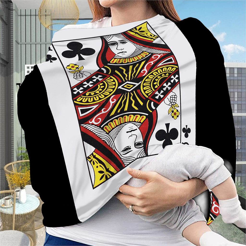 Queen Of Clubs Playing Card Print Baby Seat Cover