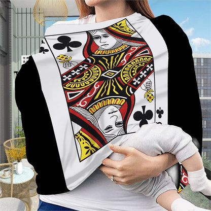 Queen Of Clubs Playing Card Print Baby Seat Cover