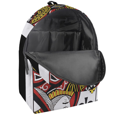 Queen Of Clubs Playing Card Print Backpack
