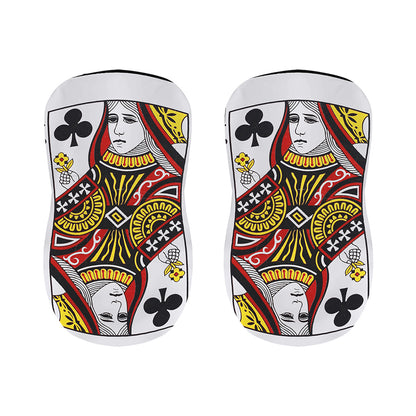 Queen Of Clubs Playing Card Print Bar Stool Covers
