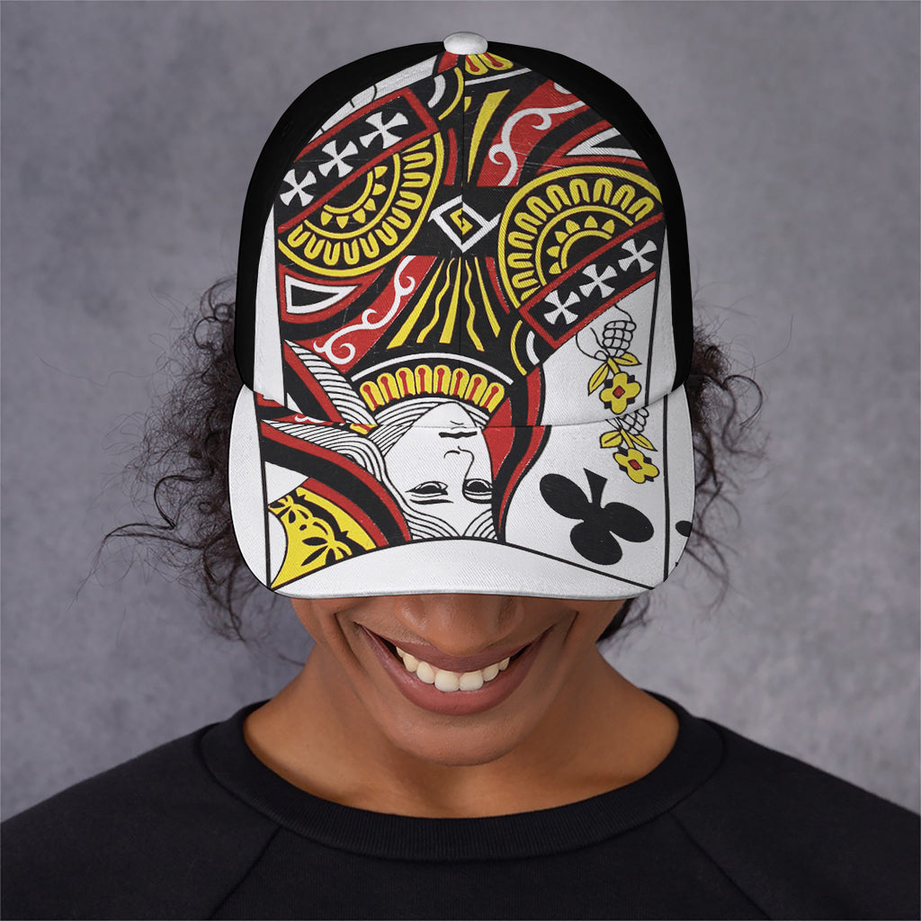 Queen Of Clubs Playing Card Print Baseball Cap