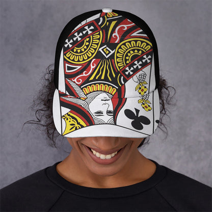 Queen Of Clubs Playing Card Print Baseball Cap