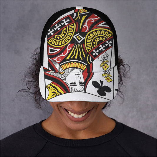 Queen Of Clubs Playing Card Print Baseball Cap