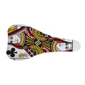 Queen Of Clubs Playing Card Print Bicycle Seat Cover