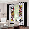 Queen Of Clubs Playing Card Print Dimout Grommet Curtains