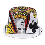 Queen Of Clubs Playing Card Print Bucket Hat