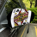 Queen Of Clubs Playing Card Print Car Side Mirror Covers