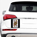 Queen Of Clubs Playing Card Print Car Sticker