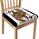 Queen Of Clubs Playing Card Print Chair Cushion Cover